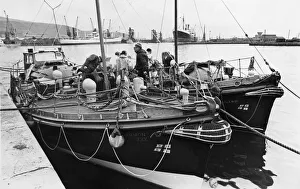 01504 Prints: The Mumbles lifeboat William Gammon returned to Swansea yesterday after an &pound
