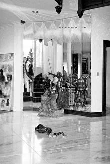 Muscles the Boa Constrictor seen here at Michael Jacksons California home. September 1983