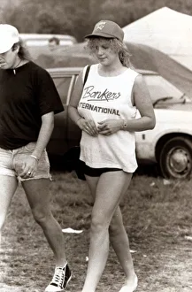 00004 Prints: Music Festivals - Pop and Jazz Festival woman wearing a T shirt with the words