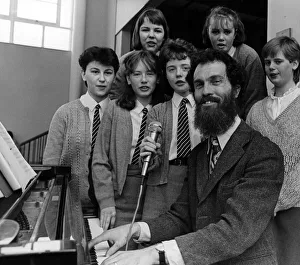 Music master Malcolm Christie and the all-girl Dene School Chamber Choir ahead of their