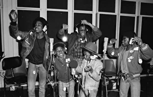 Musical Youth, British Jamaican pop / reggae group, at Capital Radio studios in London