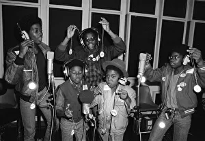 Musical Youth, British Jamaican pop / reggae group, at Capital Radio studios in London