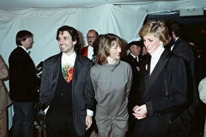 00455 Collection: Musician Jean Michel Jarre and his wife Charlotte seen here meeting Princess Diana at