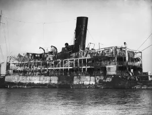 01479 Prints: The MV Domala seen here beached between Hurst Castle and The Needles in the Solent on 6