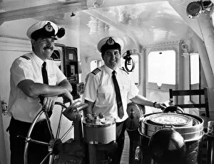 Images Dated 24th July 1990: MV Royal Iris, Captain Tony Murphy (right) and first mate Robbie Quinn