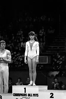 Nadia Comaneci competiting in Champions All'Gymnastics Competition