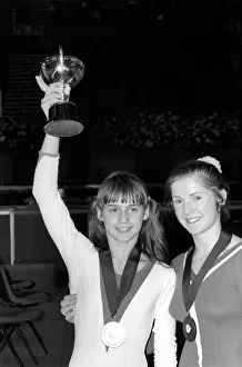 Nadia Comaneci competiting in Champions All'Gymnastics Competition
