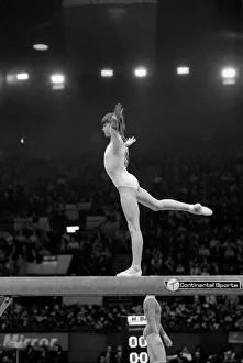 Nadia Comaneci competiting in Champions All'Gymnastics Competition