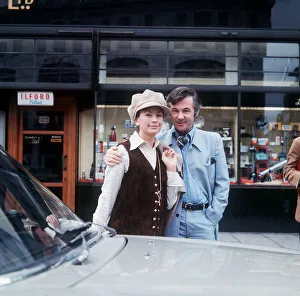 00686 Prints: Nanette Newman Cork Film Festival cap waistcoat November 1970