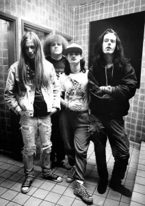 Napalm Death, the thrash band whose frontman is Lee Dorian from Wood End