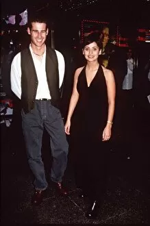 Images Dated 15th June 1999: Natalie Inbruglia Actress Neighbours with Tim Vincent TV Presenter Blue Peter at the film