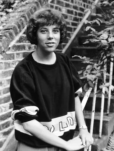 Natasha Collins Sister Of Actress Joan Collins Standing At The Bottom Of Some Outside