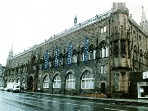 National Portrait Gallery Edinburgh external shoy grey building flags