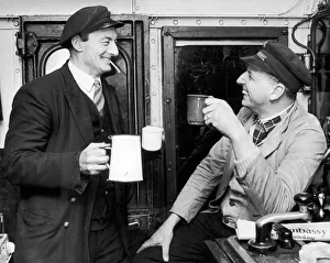 Break Prints: National Union of Railwayworkers guard Percy Steadman (left