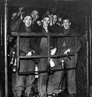Nationalisation of mines at Penallta Colliery near Ystradmynach. January 1947 P018221