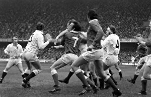 Images Dated 6th March 1977: Five Nations 1977. England v Wales. Action from the game