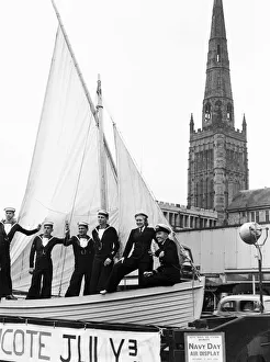 Dinghy Prints: Naval Cadets seen here in Coventry City Centre advertising the RNAS Bramcote Navy Day Air