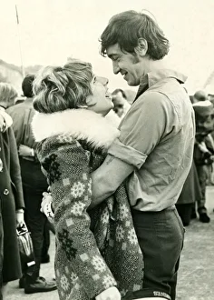 Naval Officer reunited with his girfriend when the Polaris Submarine HMS Revenge returned