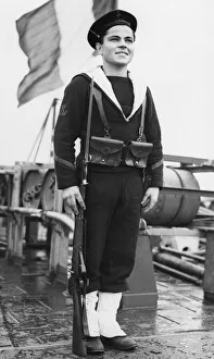 01443 Prints: Among the naval ships which came to British ports after the capitulation of the French