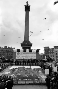 The NCH giant jig saw campaign in Trafalgar Square March 1975 75-1709