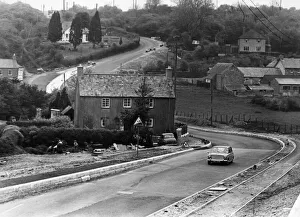 The near completed stretch of the Thornhill road at the top of the Caerphilly Mountain