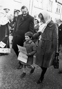 00108 Prints: Neil Armstrong and his wife Janet are joined by another Neil Armstrong during the freedom