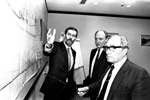 Neil Kinnock during a visit to Tyneisde 9 January 1987 - Jim Cousins