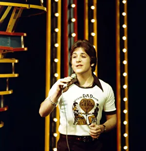 Topofthepops70s Prints: Neil Reid seen here during rehearsals for the BBC television programme Top of