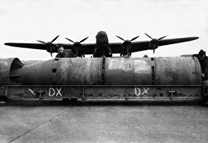 A new 12, 000 pound bomb which is being dropped by the RAF on industrial targets in