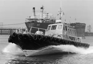 Cleveland Prints: The new 315, 000 Pilot Cutter High Force seen here on the River Tees with the tanker Hugo