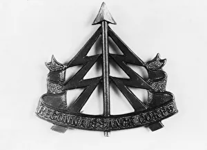 Badges Prints: The new badge of the Reconnaissance Corps: a vertical spear supported on each side by