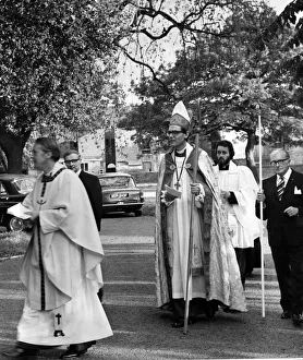 Bishop Prints: The new Bishop of Durham, Dr. John Habgood going to his welcoming service