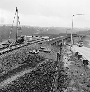 01381 Collection: New Carlin How Railway Bridge is undergoing emergency engineering work due to subsidence