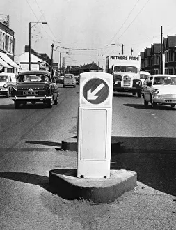 Road Prints: One of the new continental type traffic signs has been into position in Cownbrifge Road
