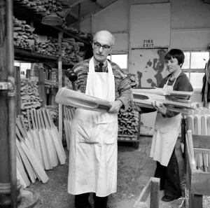 Factories Prints: New Cricket bat. Ted Jolly 62. The new Revolutionary