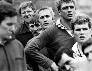 New England skipper, Budge Rogers at the final training session today