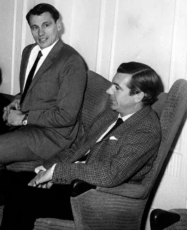 00243 Prints: New Fulham manager Bobby Robson (l) speaking with senior player Johnny Haynes at Craven