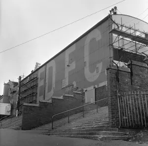00718 Prints: New giant sign at St James Park, home of Newcastle United Football Club, Fallowgate end