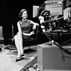 Televison Prints: New girl for BBC2, Interviewer Joan Bakewell pictured at the BBC TV Centre at White City