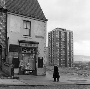 New high-rise flats and soon-to-be demolished buildings side by side in Newcastle