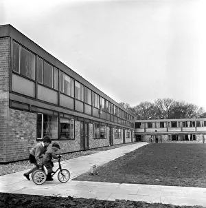 New housing estate being built on the edge of the new Cumbernauld Town. 1963 A798-005
