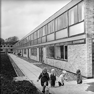 New housing estate being built on the edge of the new Cumbernauld Town. 1963 A798-004