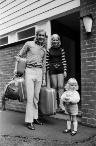 Suitcases Prints: New Leicester City footballer Alan Birchenall with his packed suitcases ready for his