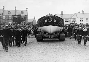 Emergency Services Collection: The new lifeboat Augustus and Laura is named by Lady Frances Osborne at Newbiggin