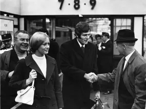 Greeting Prints: New Liverpool forward John Toshack is greeted by his new manager Mr Bill Shankly as he