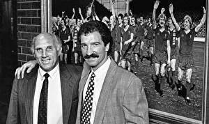 Management Prints: New Liverpool manager Graeme Souness with assistant Ronnie Moran at Anfield after his