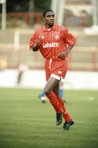 New Nottingham Forest signing in action in a pre season friendly match against Leyton
