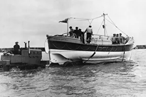 The new Oakley class lifeboat Mary Joicey is launched only two hours after being