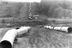 A new pipeline looks like a huge green snake worming its way across the Northumberland