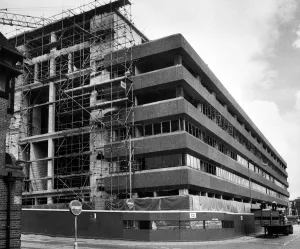 Scaffolding Prints: The new Post Office building in Bishop Street where the sorting system will be housed